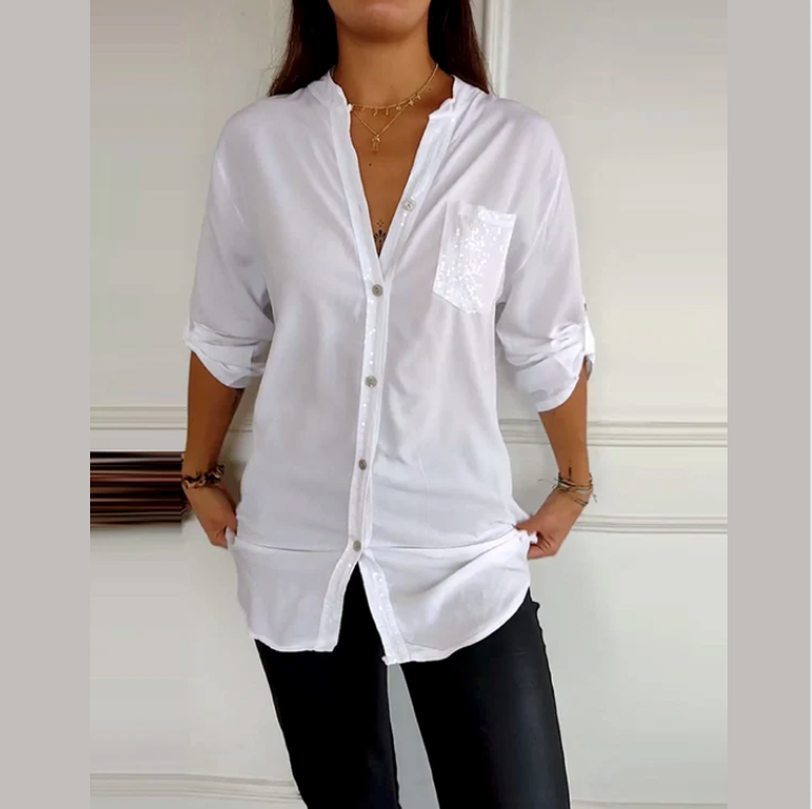 Lumière - Elegante Glitzer Bluse